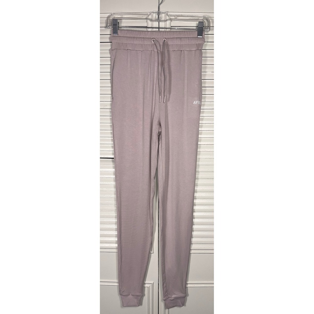 AYBL Women XS Pink Joggers Sweatpants High Waisted Drawstring Activewear